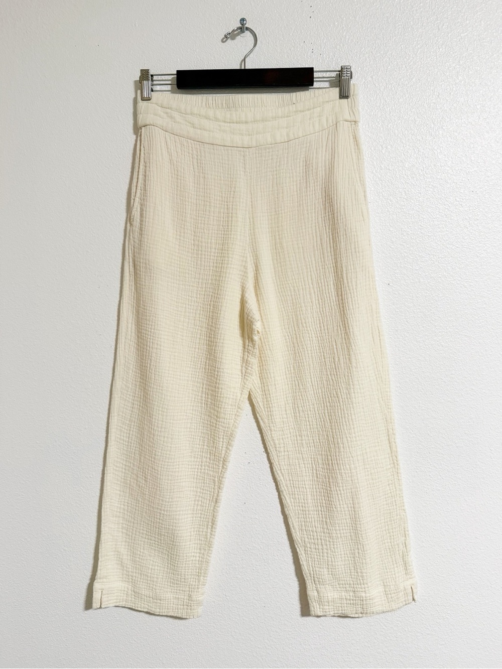 Soft Surroundings Cotton Gauze Pull On Crop Ankle Pants